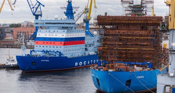 Ледоколы серии "Арктика" на Балтийском заводе