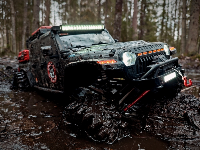 Jeep Gladiator Mud Driving Muddy Crossrc EMO X4 Auto  , , , , , 