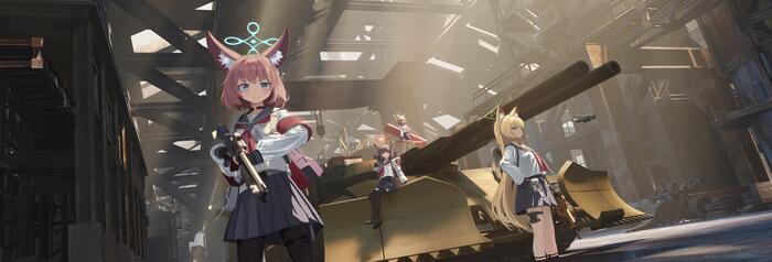  FOX Blue Archive, Niko (Blue Archive), Shichido Yukino, Otogi (Blue Archive), Kurumi, Animal Ears, Anime Art, Game Art, , 
