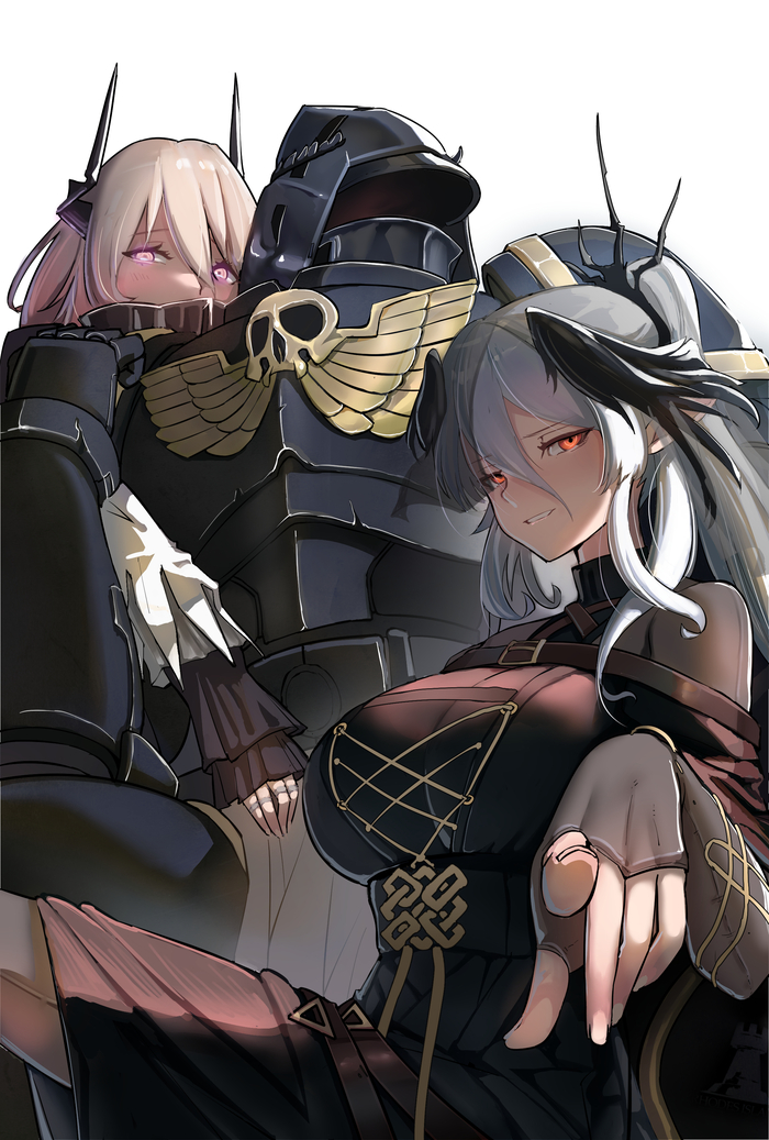 ,     ? Warhammer 40k, Arknights, Pixiv, , Anime Art, , Wh Art, Warhammer, Theresa (Arknights), Doctor (Arknights)