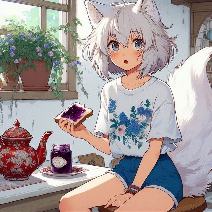 Бочка Арты нейросетей, Аниме, Anime Art, Арт, Нейронные сети, Девушки, Кицунэ, Animal Ears, Хвост, Рыжие, Веснушки, Велосипед, Велопрогулка, Весна, Природа, Заброшенное, Ginger & White, Длиннопост