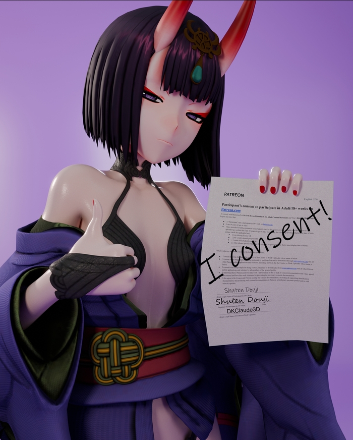... , 3D, Blender, Fate, Shuten Douji