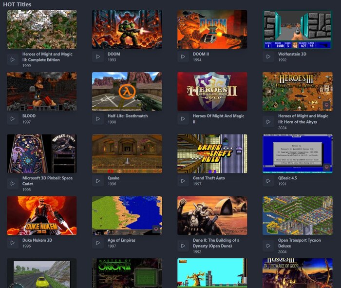 Играем в старую классику прямо в вашем браузере