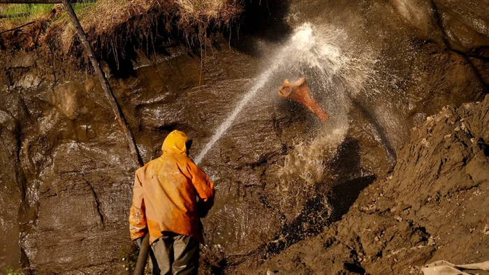 Рабочий процесс вымывания мерзлоты