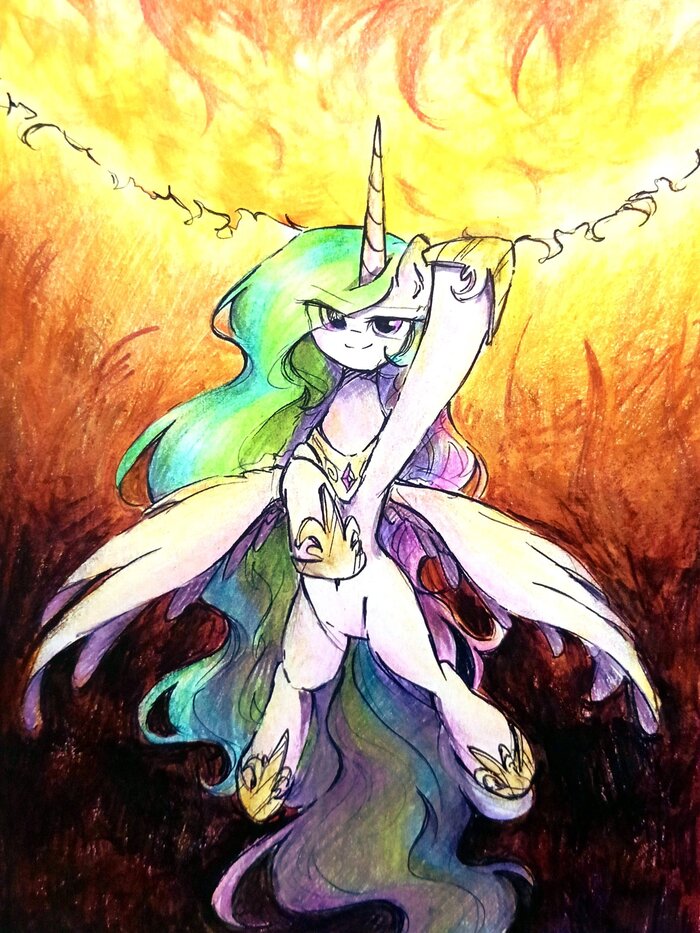  ,   My Little Pony, , Ponyart, Princess Celestia