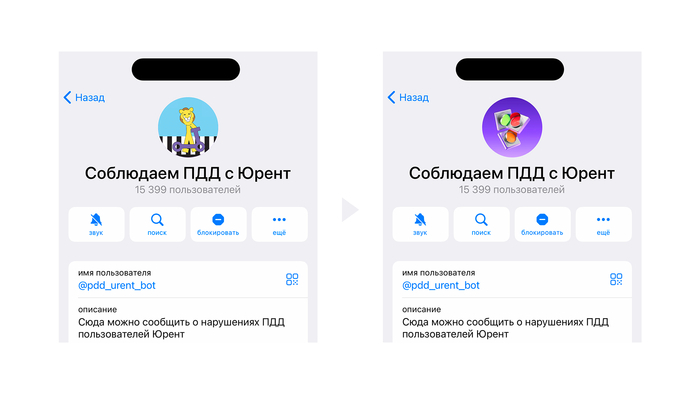 МТС Юрент прислушался к пользователям и обновил аватарку чат-бота для жалоб на нарушения ПДД