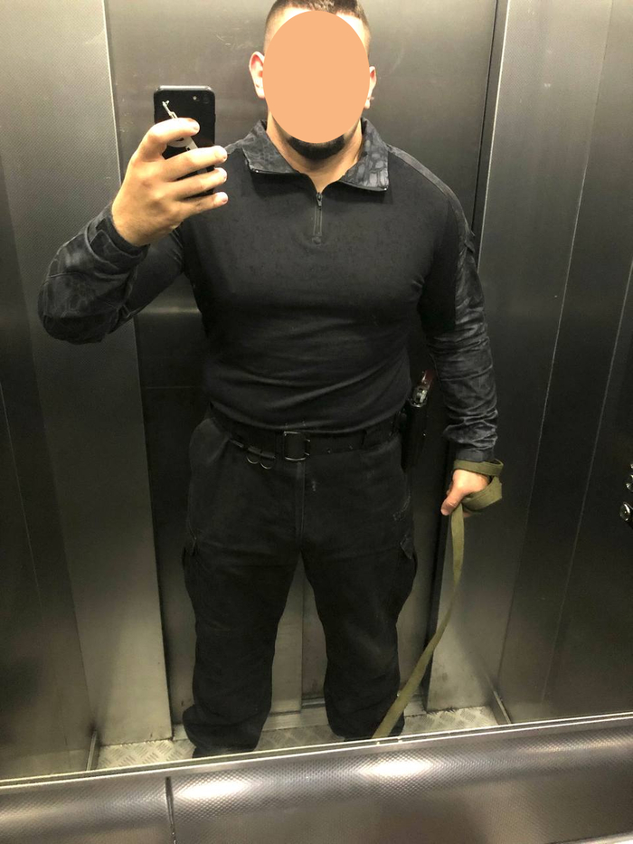 Фото во время работы телохранителем