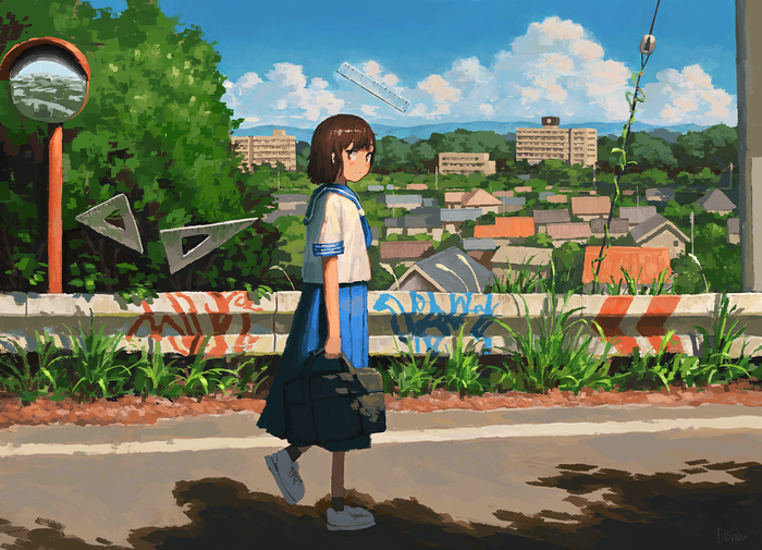  , Anime Art, Original Character, Seifuku, , Fjsmu