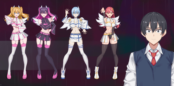  Anime Art, , 25-jigen no Ririsa, Ririsa Amano, Mikari Tachibana, Nonoa, Aria Kisaki, Pixiv