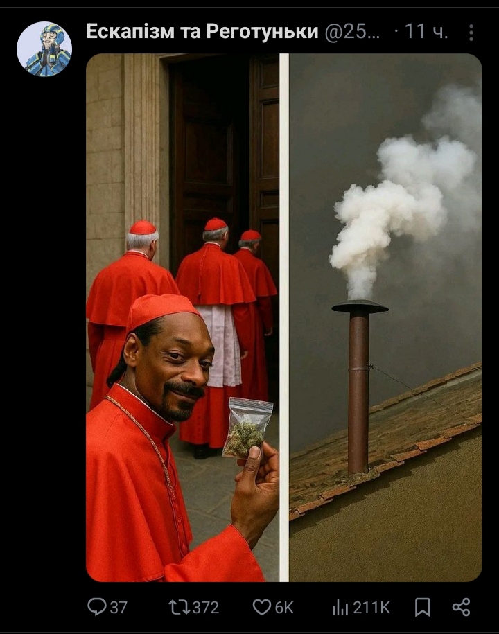 On the topic of the day - Pope, Smoke, Snoop dogg, Humor, Sarcasm