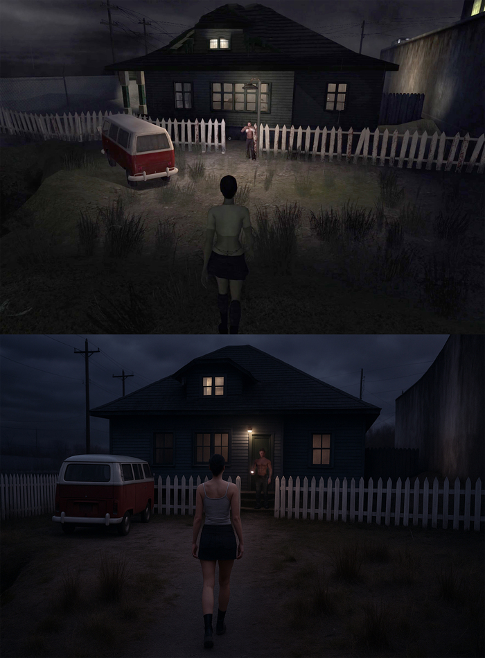 И полуголого мужика.