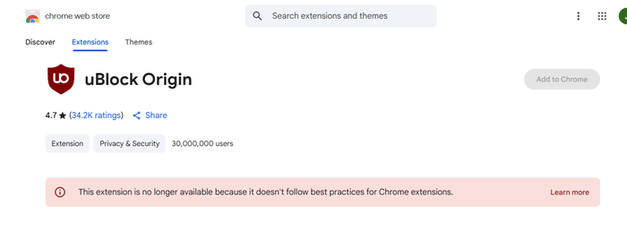   uBlock Origin,       Ublock, Google Chrome, Google, , , 