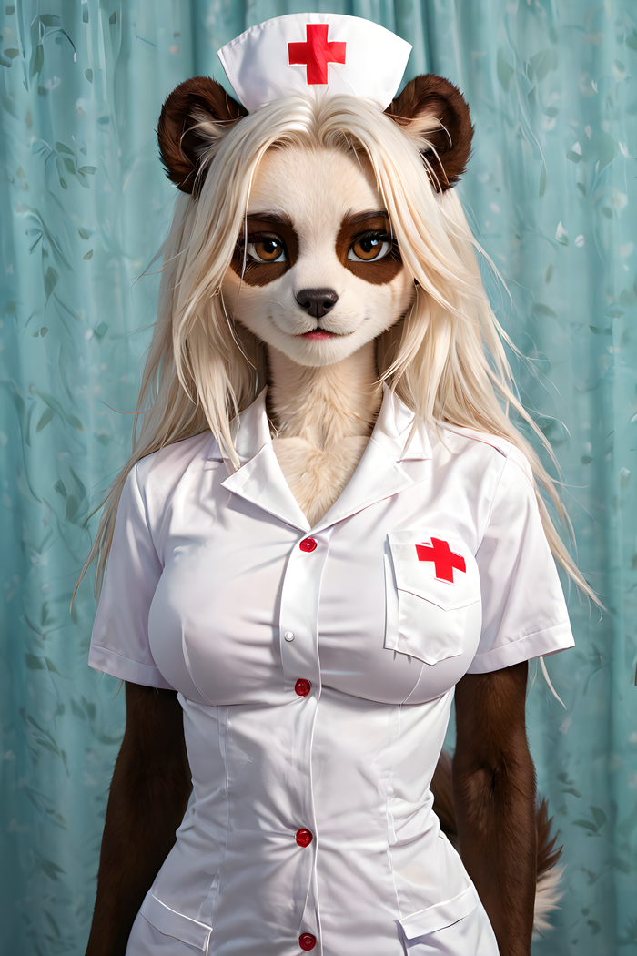    Wolfmks #1405 ,  , Furry Art, Furry Panda, Stable diffusion 3