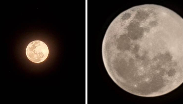 Луна глазами вызывает трепет, мистику и жажду поэзии.Смартфон вызывает сомнение в существовании Луны.У волков был бы кризис идентичности.