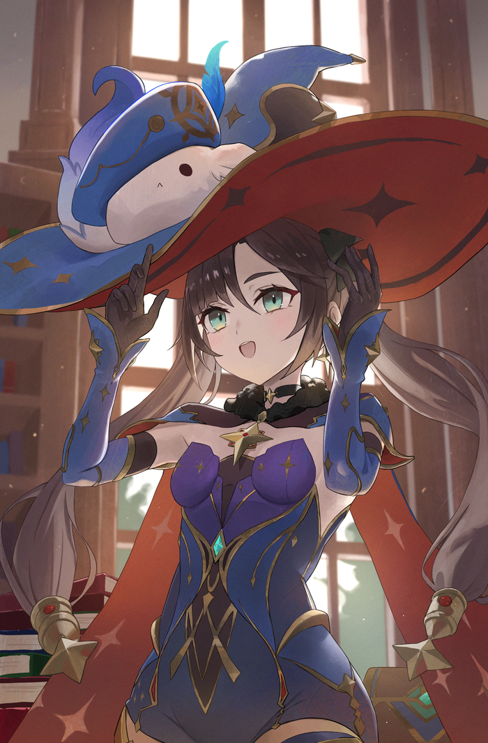  Pixiv, , Anime Art, Genshin Impact, Mon(a)day, Mona (Genshin Impact)