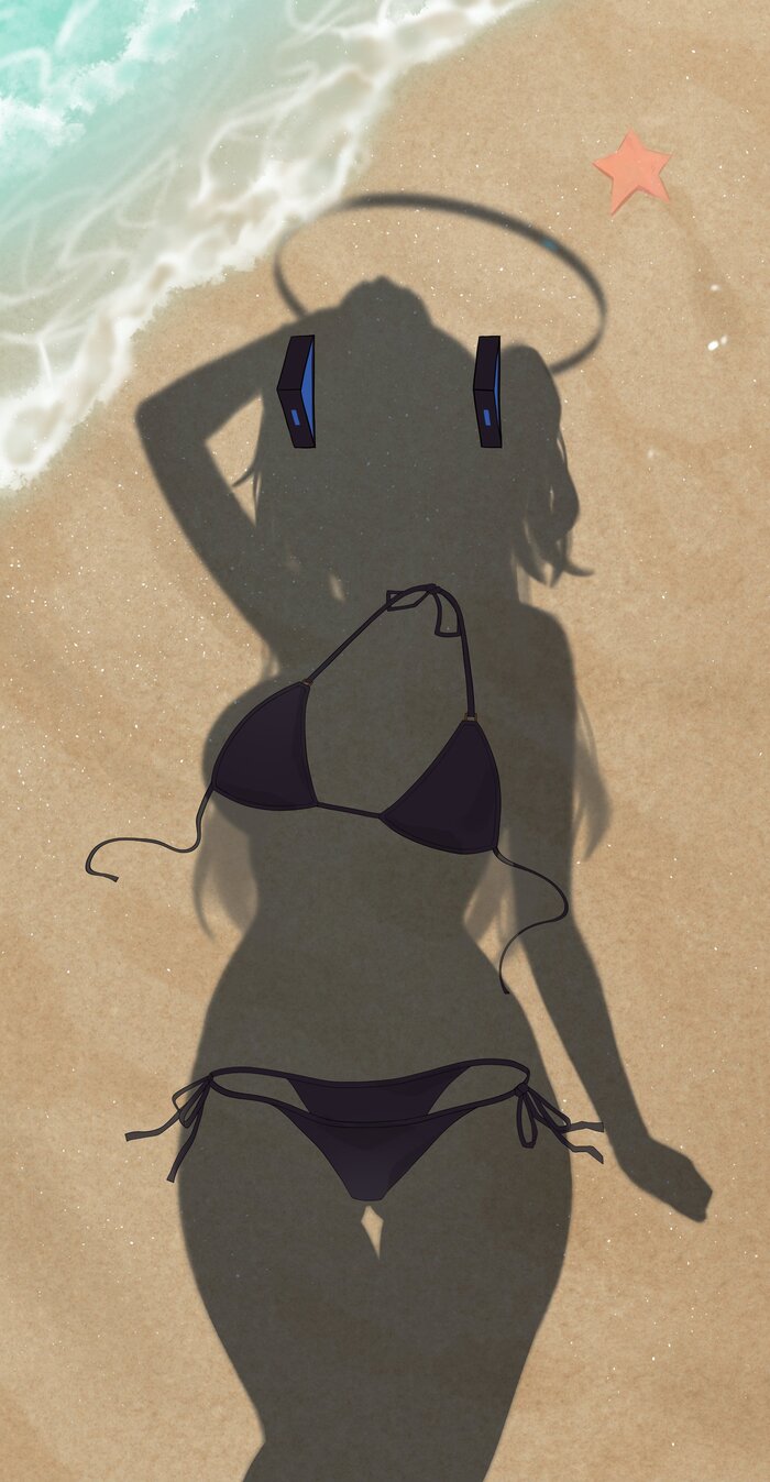 Hayase Yuuka #029 , Anime Art, Blue Archive, Hayase Yuuka, , , Dressed shadow, 