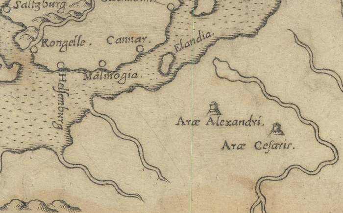 Arae Alexandri (  )   Girolamo Ruscelli "Schonladia Nuova" Venice / 1574.   ,   . 