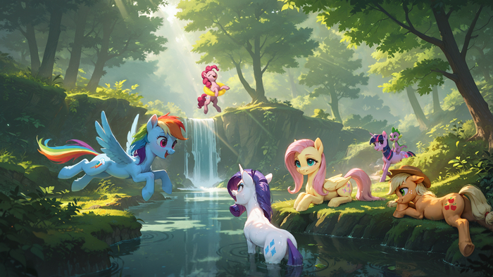  My Little Pony, Twilight Sparkle, Fluttershy, Rarity, Rainbow Dash, Spike, Applejack, Pinkie Pie,  