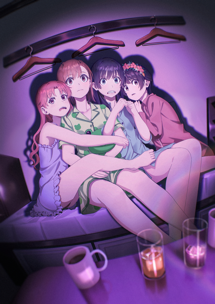 Anime Art, , To aru Kagaku no Railgun, Misaka Mikoto, Saten Ruiko, Shirai Kuroko, Uiharu Kazari, , Pixiv