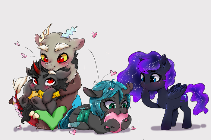   My Little Pony, Ponyart, King Sombra, MLP Discord, Queen Chrysalis, Princess Luna, Nightmare Moon