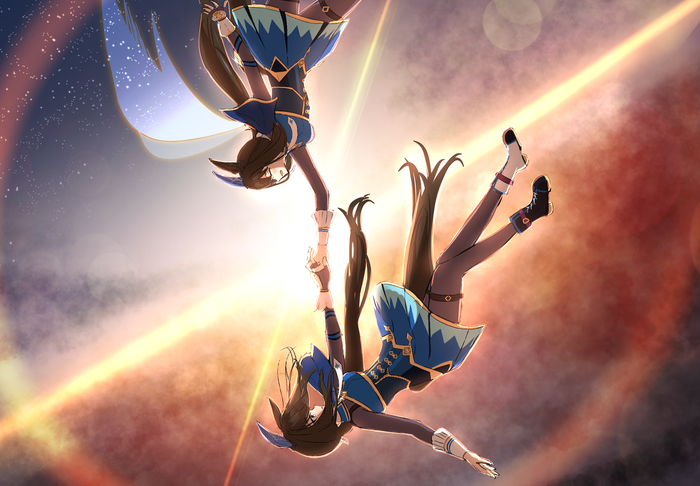 Admire Vega... , Anime Art, Uma Musume Pretty Derby, Admire Vega, Animal Ears, 