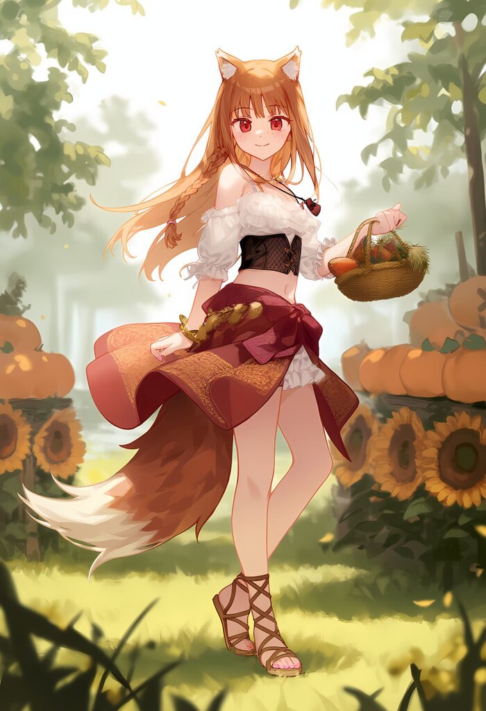  , Anime Art, Animal Ears,  , Holo, Spice and Wolf, 