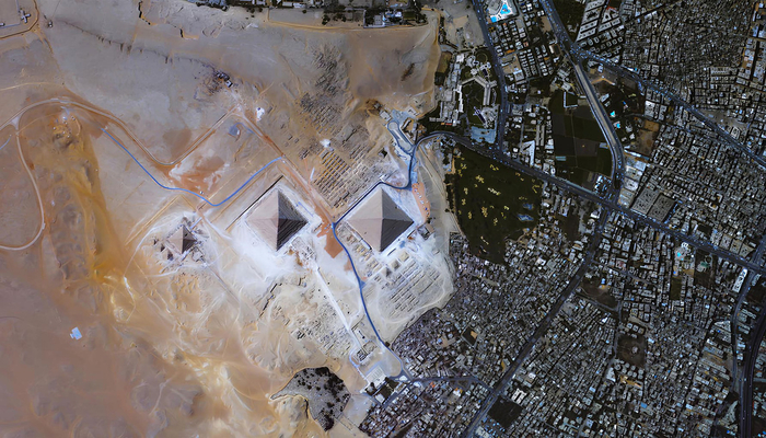 Вид на Пирамиды Египта.