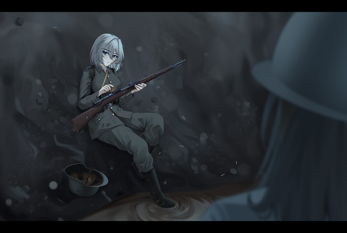 Locked Gaze Anime Art, , Original Character,   