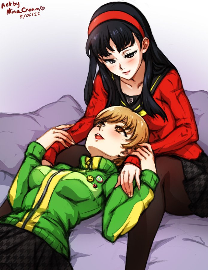    Minacream, , , Anime Art, Persona, Persona 4, Chie Satonaka, Amagi Yukiko
