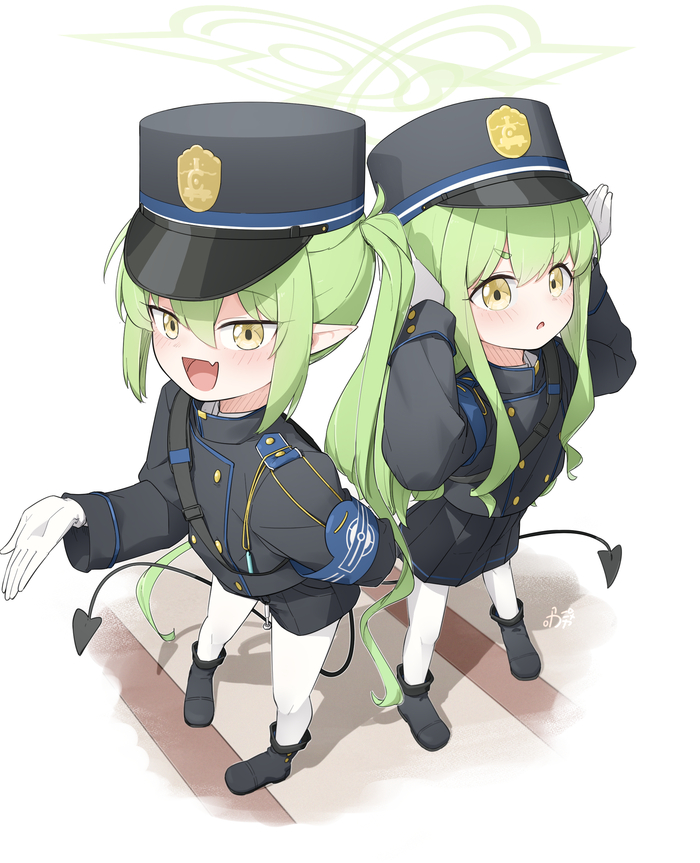  , Anime Art, Blue Archive, Tachibana Hikari, Tachibana Nozomi, 