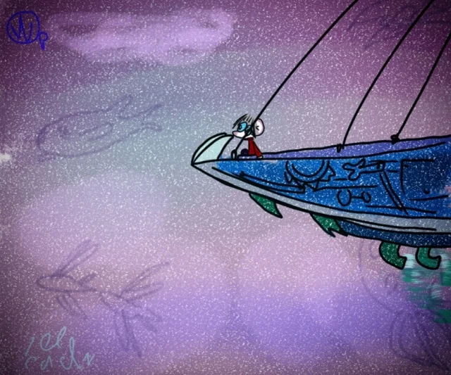 In the world of the Purple Sun you will find... Air Pirates! - My, What to read?, Animation, Literature, Cartoons, Painting, The author's world, Pirates, Treasure Island, Starry sky, Mythology, Longpost
