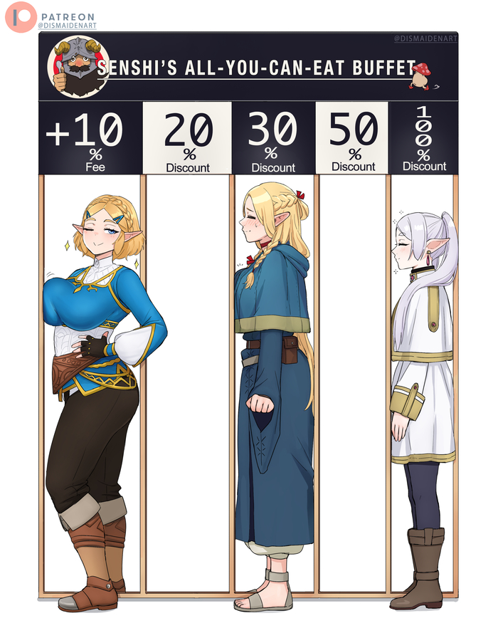        , Anime Art, Princess Zelda, Marcille Donato, Frieren, The Legend of Zelda, Dungeon Meshi, Sousou no Frieren, , 