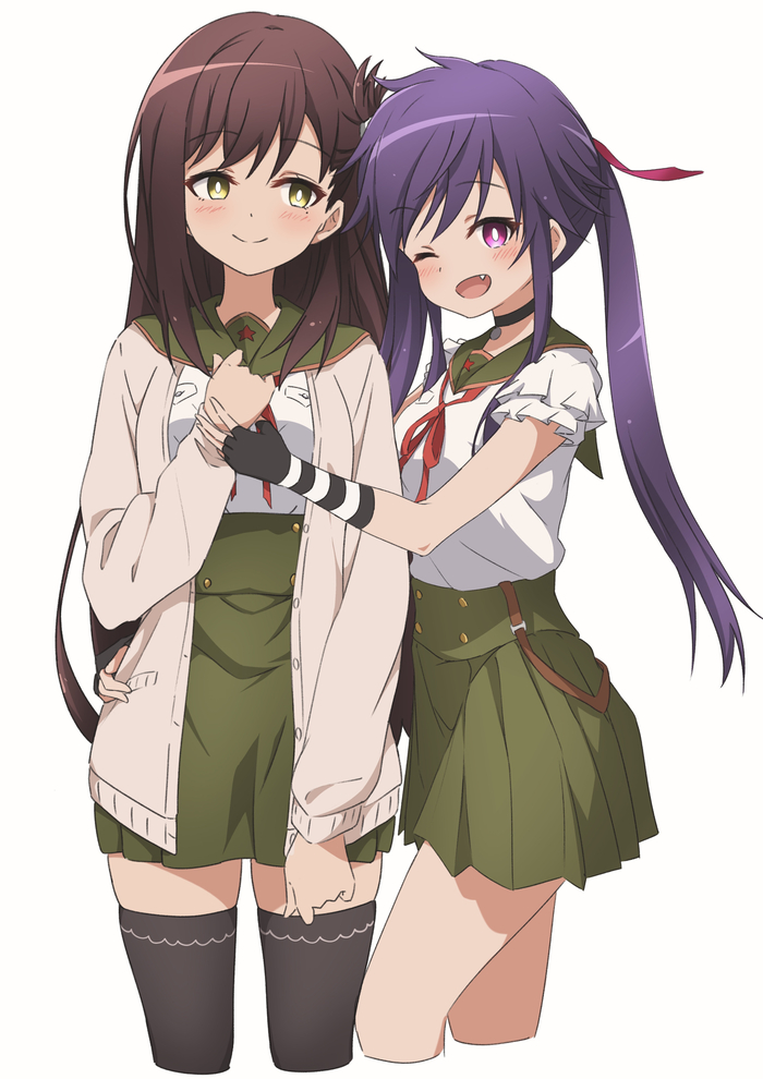   Anime Art, , Gakkou Gurashi!, ,  , Pixiv, Kurumi Ebisuzawa, Yuuri Wakasa