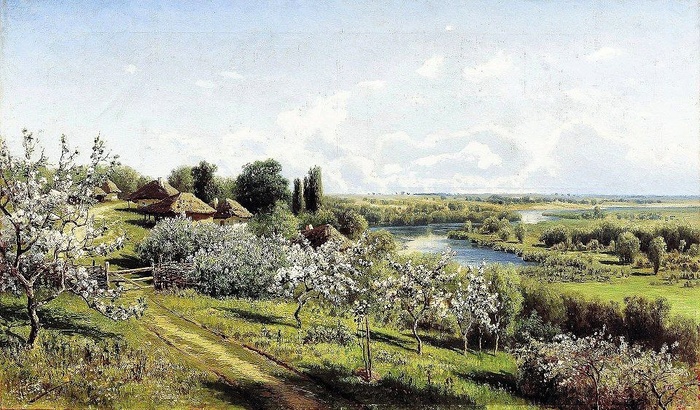 Сергеев Н.А. «Яблони в цвету» (1895)