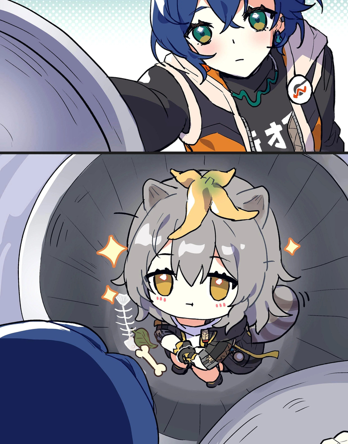  ,    , Anime Art, Honkai: Star Rail, Zenless Zone Zero, Belle (zzz), Stelle (Honkai: Star Rail), , Animal Ears