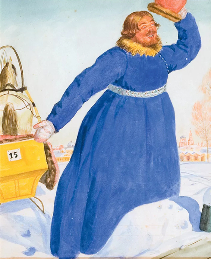 Картина Бориса Кустодиева «Извозчик»: аукционный триумф