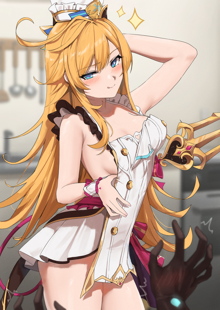 Escoffier Genshin Impact, , Anime Art, Escoffier (Genshin Impact), Aether (Genshin Impact)