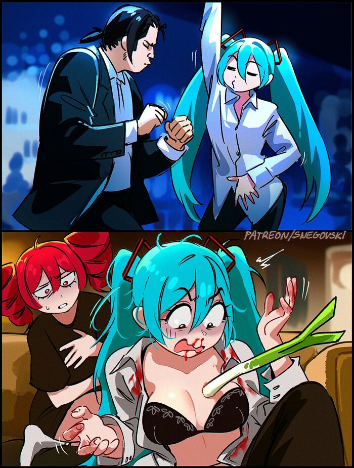    , Anime Art, Hatsune Miku, Vocaloid,  , , Snegovski, Kasane Teto