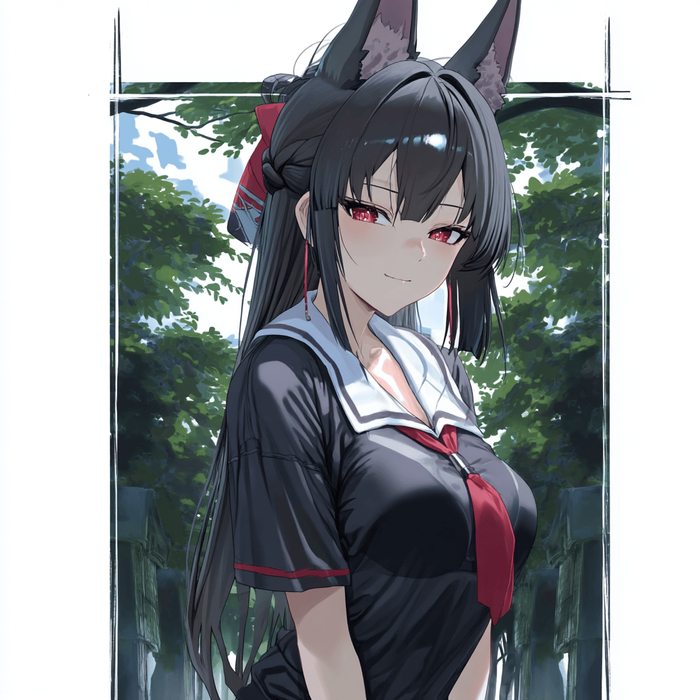Hoshimi Miyabi dark school Hoshimi Miyabi (zzz), , , Zenless Zone Zero, , , ,   , Anime Art, , Game Art