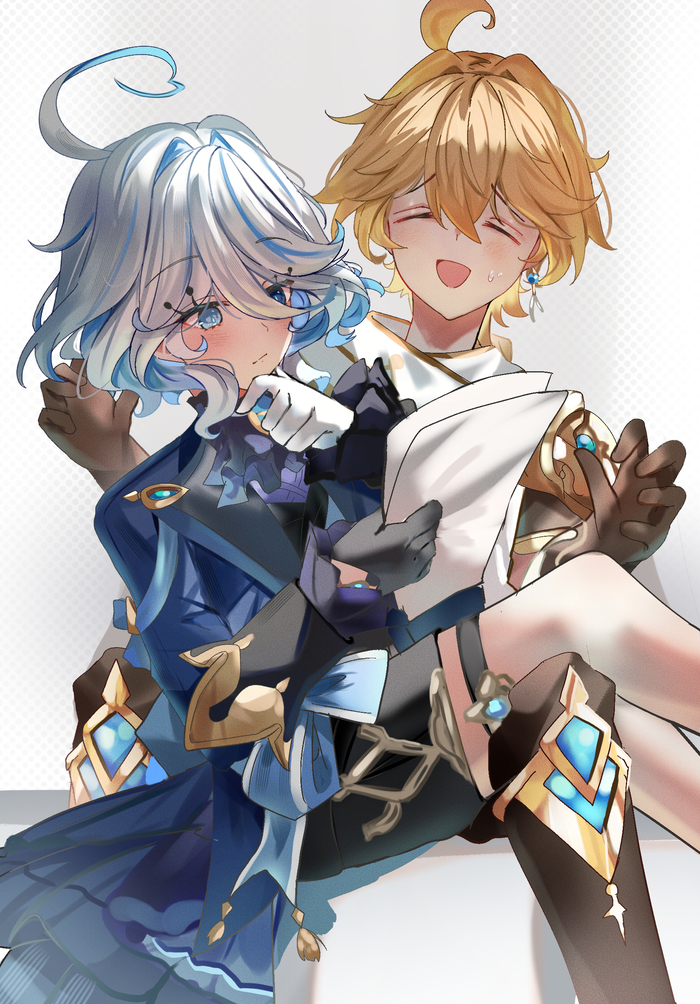     ... Pixiv, Anime Art, Genshin Impact, , Furina (Genshin Impact), Aether (Genshin Impact)