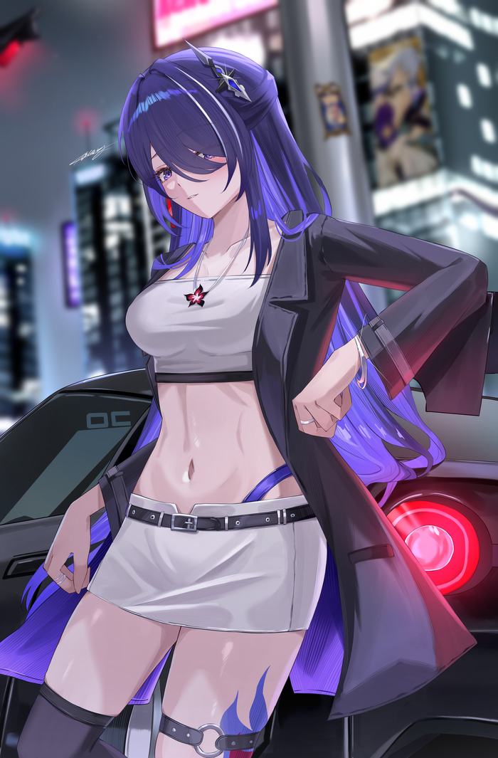  Acheron (Honkai: Star Rail), , Anime Art, Pixiv, Honkai: Star Rail, Miya-chan (lightning0730)