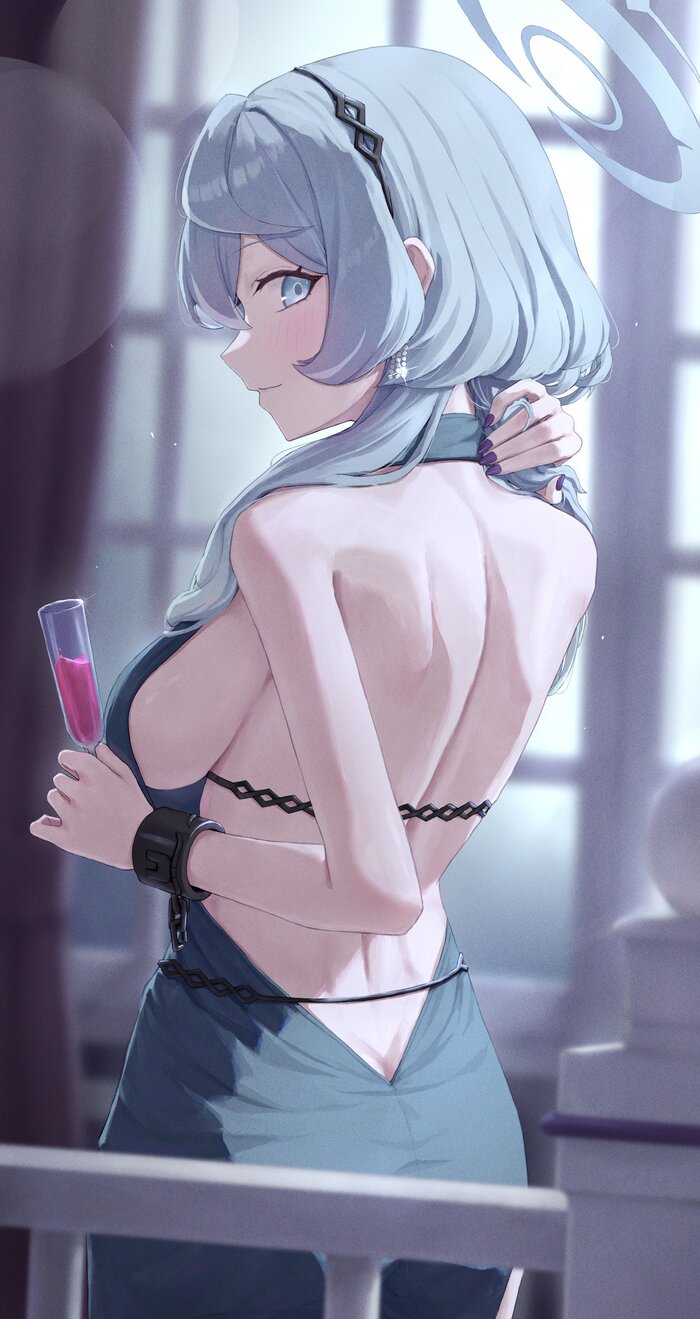 Amau Ako #007 , Anime Art, Blue Archive, Amau Ako, , , Sideboob, , 