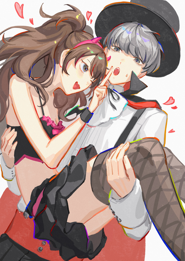    Anime Art, , , Persona, Persona 4, Kujikawa Rise, Narukami Yu