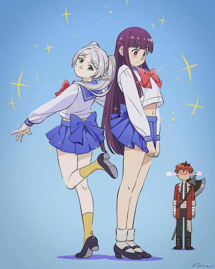      , , Sousou no Frieren, Frieren, Fern, Sailor Moon, Instagram (), Anime Art, Stark (Sousou no Frieren)