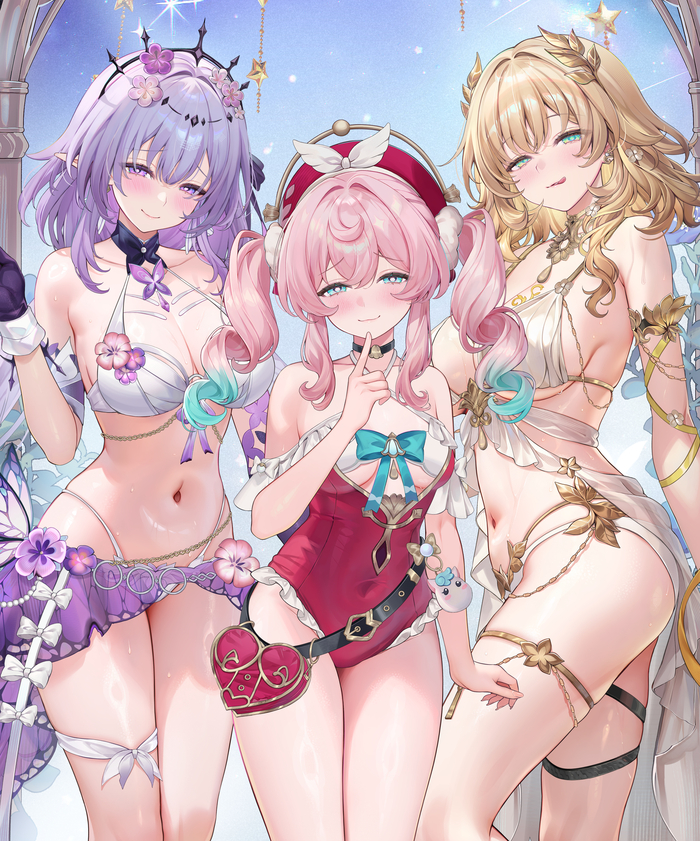  , Anime Art, Castorice (Honkai: Star Rail), Hyacine (Honkai: Star Rail), Aglaea (Honkai: Star Rail), Honkai: Star Rail, 