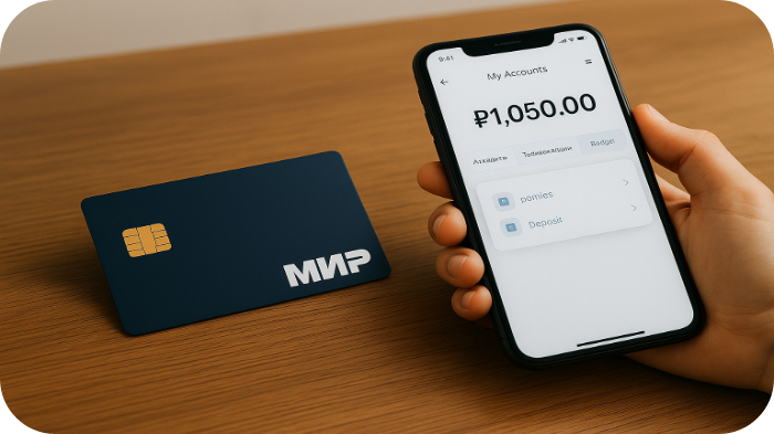 Знаете ли вы? У многих банков дебетовая карта МИР сразу доступна в приложении — можно начать пользоваться ещё до доставки.