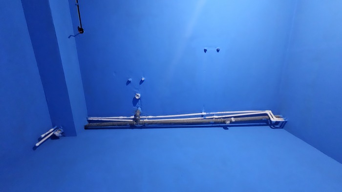 Гидроизоляция по кругу т.к. большая часть стен из пазогребневой плиты