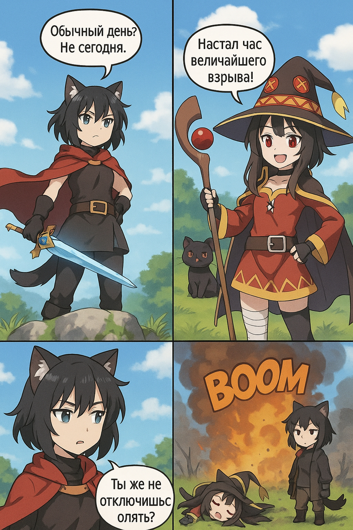       ?  , Konosuba, Megumin, Anime Art, Animal Ears, , , , ChatGPT,  ,   