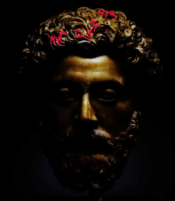 Дата начала консульства Марка Аврелия (1435) на скульптурном портрете его головы. Балтимор (США).