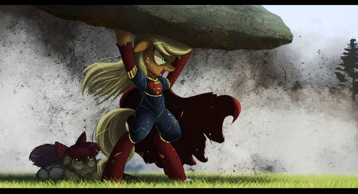 S My Little Pony, Ponyart, Applejack, Applebloom, Rainbow Dash, 